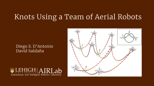 Folding Knots Using a Team of Aerial Robots